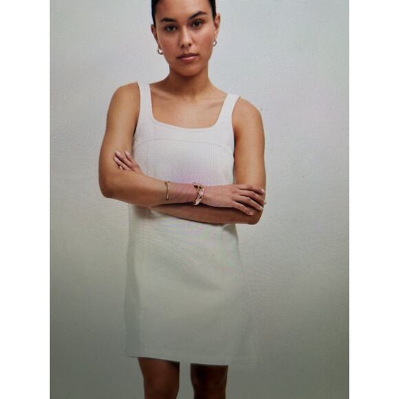 NWT Madewell Denim A-Line sleeveless Mini dress 6 - Picture 1 of 10